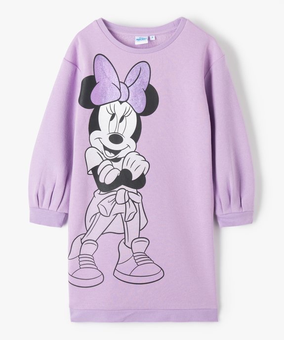 Robe fille en sweat molletonné à motif brillant - Disney vue1 - DISNEY DTR - GEMO