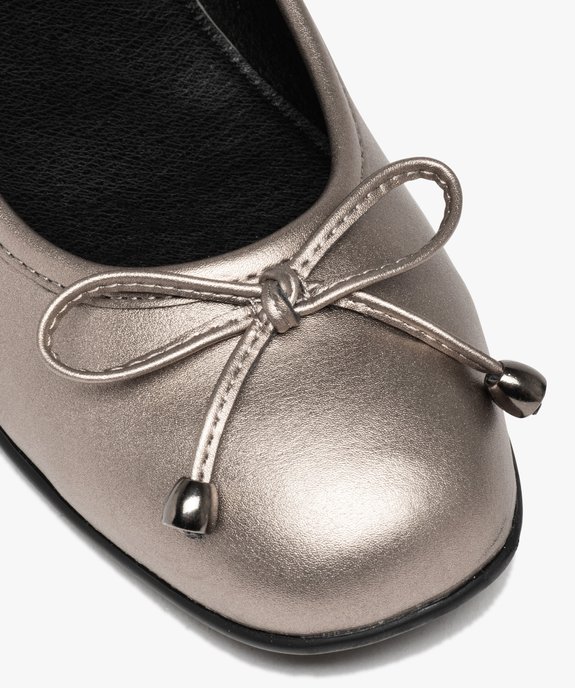 Ballerines femme métallisées à nœud décoratif vue6 - GEMO(URBAIN) - GEMO
