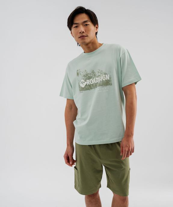 Pyjashort en jersey de coton imprimé homme - Roadsign vue2 - ROADSIGN G4G - GEMO