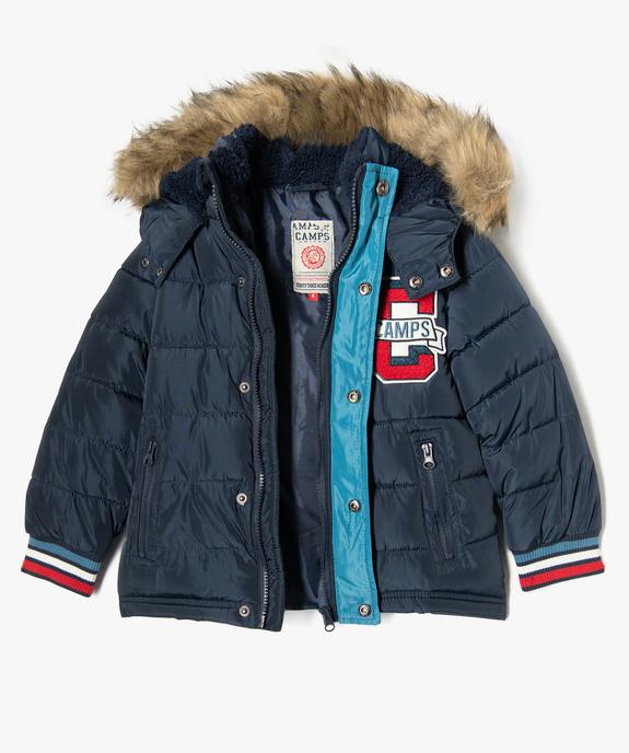 Blouson matelassé à capuche garçon - Camps United vue3 - CAMPS UNITED - GEMO