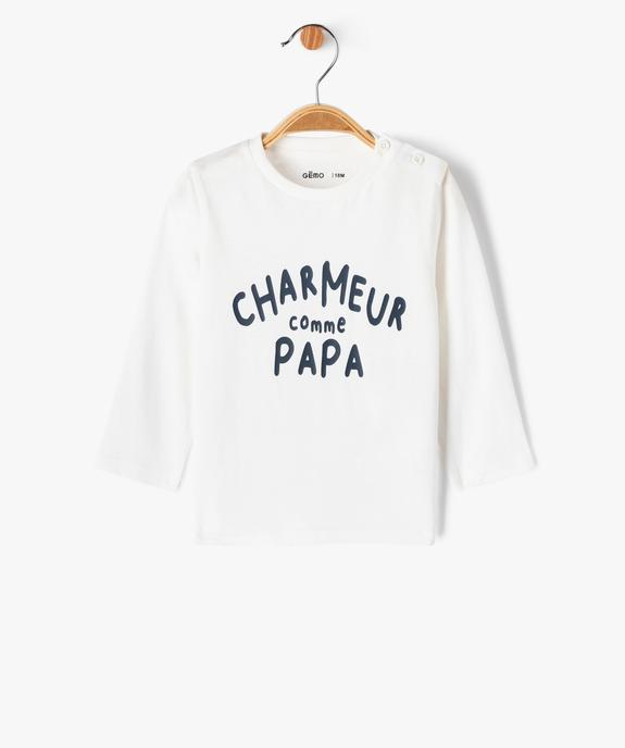 Tee-shirt manches longues à message fantaisie bébé garçon vue1 - GEMO(BEBE DEBT) - GEMO