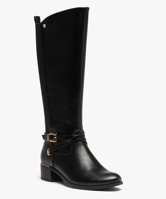 Bottes cavalières doublées avec bride cheville femme - Valentina Baldano vue2 - VALENTINA BALDA - GEMO
