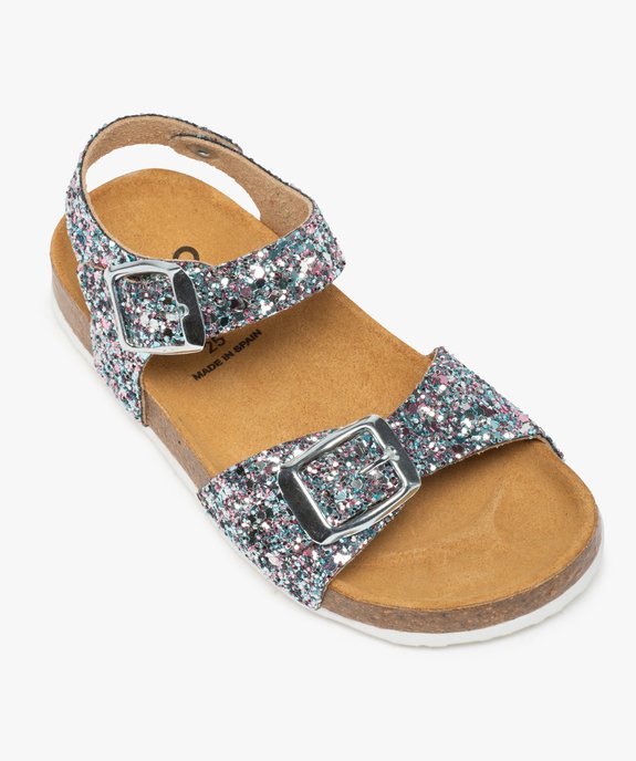 Sandales fille à brides à boucle et semelle liège vue5 - GEMO (ENFANT) - GEMO