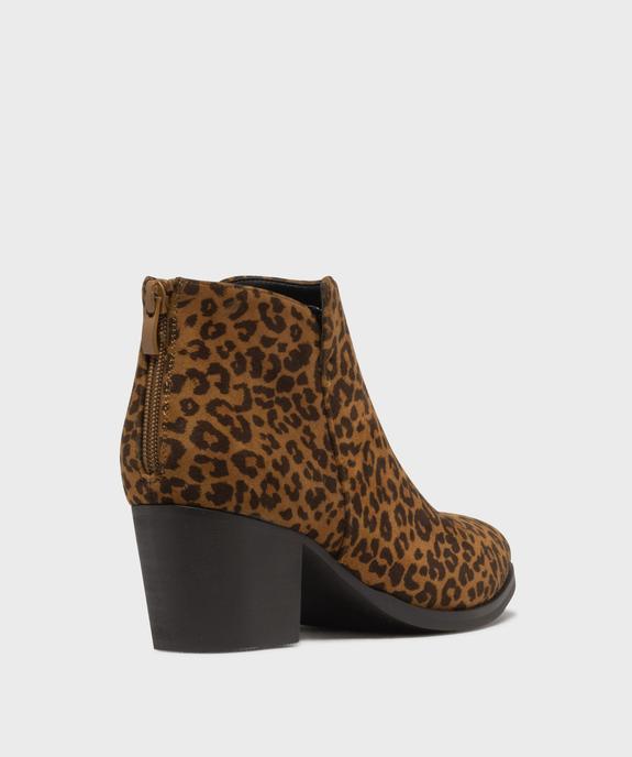 Bottines à talon imprimé léopard femme - Follow Me vue4 - FOLLOW ME - GEMO