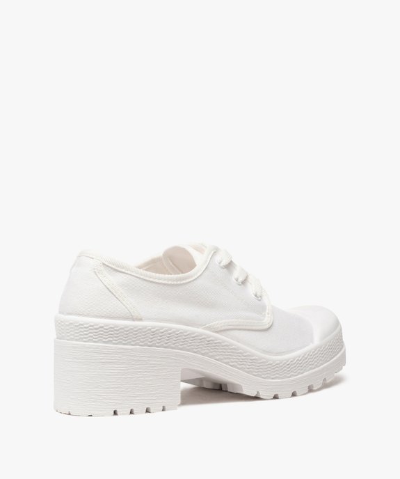 Tennis femme unies en toile à talon et bout renforcé vue4 - GEMO (SPORTSWR) - GEMO