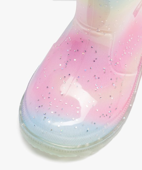 Bottes de pluie bébé fille à paillettes avec anses vue7 - LOVELY WINGS - GEMO