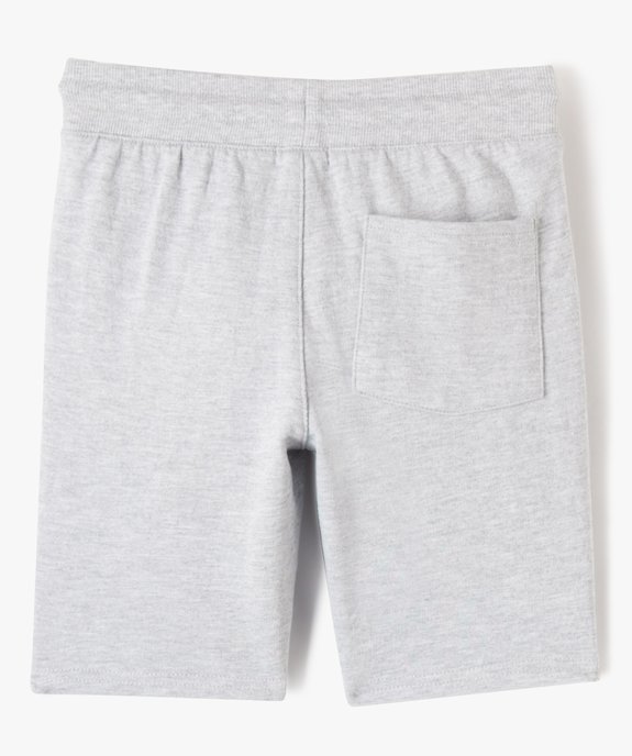 Bermuda en maille avec ceinture en bord-côte garçon vue3 - GEMO (ENFANT) - GEMO