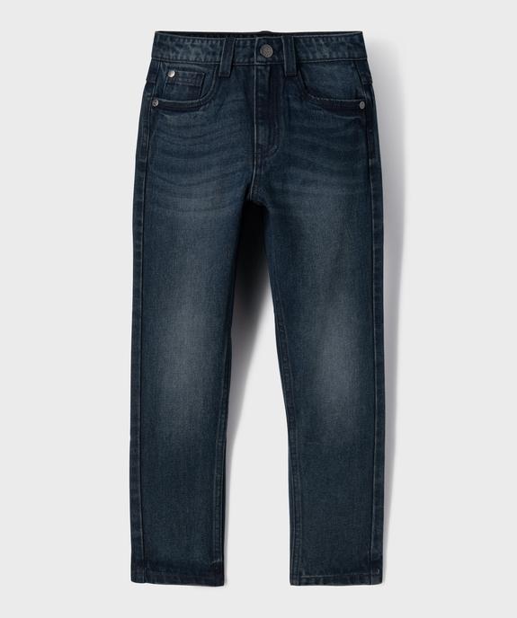 Jean délavé coupe relaxed à taille réglable garçon vue1 - GEMO (ENFANT) - GEMO