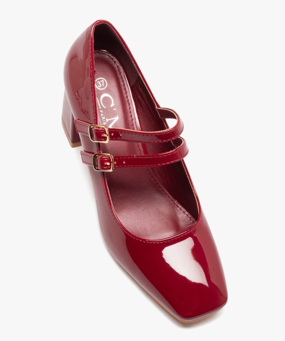Escarpins femme babies vernis à bout carré et talon flare vue5 - SANS MARQUE - GEMO