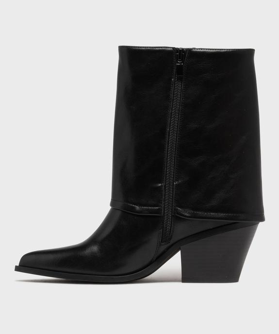 Bottines fourreau à bout pointu femme - Follow Me vue3 - FOLLOW ME - GEMO