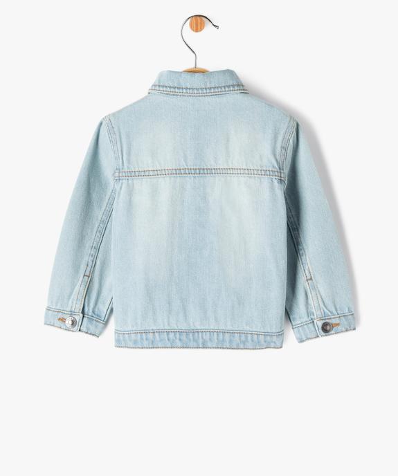 Veste en jean fermeture boutons bébé garçon vue4 - GEMO(BEBE DEBT) - GEMO