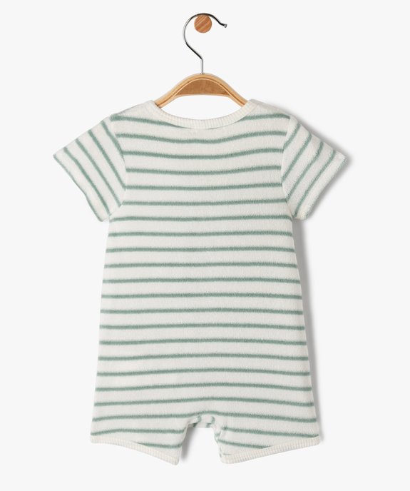 Combishort bébé en éponge rayé - LuluCastagnette vue4 - LULUCASTAGNETTE - GEMO
