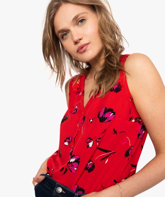 Blouse femme sans manches imprimée vue2 - GEMO(FEMME PAP) - GEMO