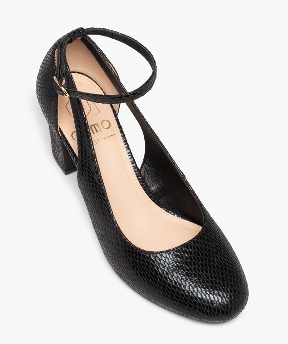 Escarpins femme unis imitation serpent vue5 - GEMO(URBAIN) - GEMO