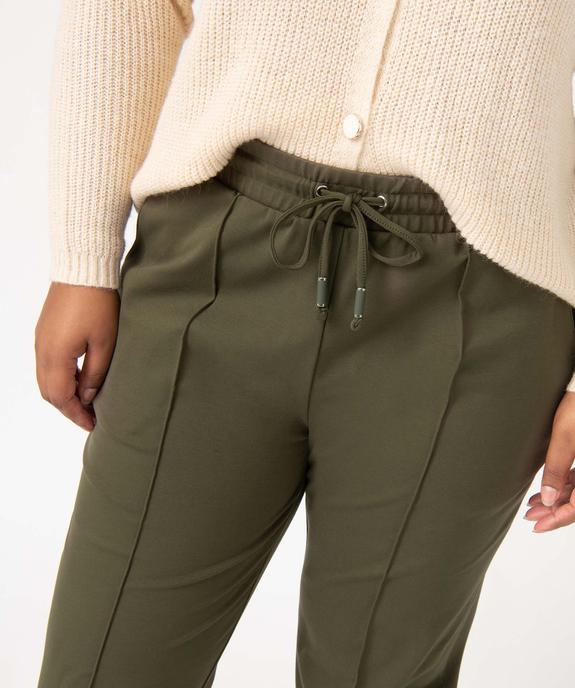 Pantalon femme grande taille avec couture sur l’avant  vue2 - GEMO (G TAILLE) - GEMO