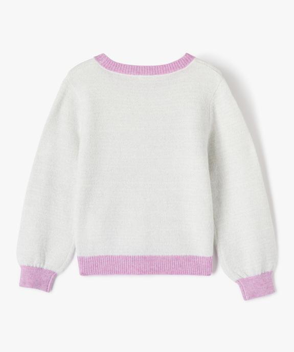 Pull pailleté avec sequins brodés et motifs fille vue3 - GEMO (ENFANT) - GEMO