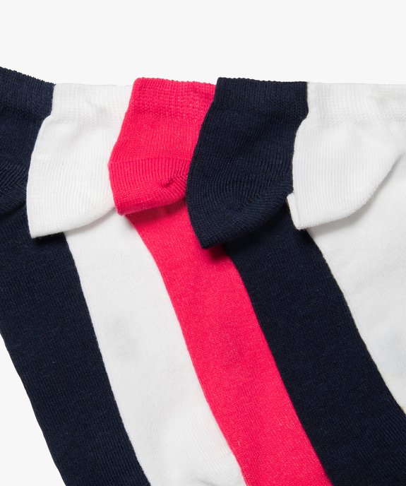 Chaussettes femme ultra courtes unies (lot de 5) vue2 - GEMO 4G FEMME - GEMO