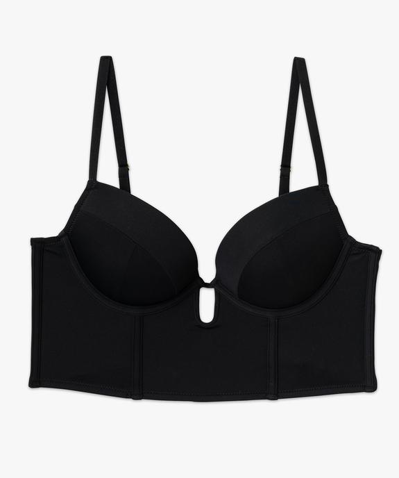 Bustier à armatures en microfibre effet push-up femme - GEMO(HOMWR FEM) Bustier à armatures en microfibre effet push-up femme vue4 - GEMO(HOMWR FEM) - GEMO
