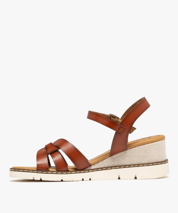 Sandales à brides avec talon compensé et semelle sport femme - Valentina Baldano vue4 - VALENTINA BALDA - GEMO