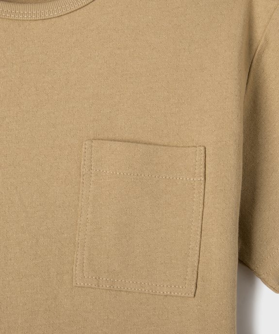 Tee-shirt manches courtes avec poche poitrine garçon vue2 - GEMO (ENFANT) - GEMO