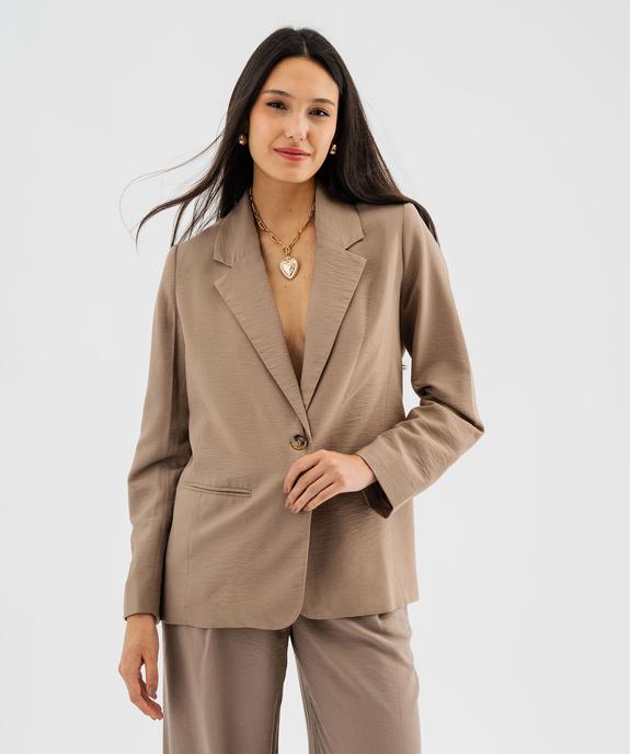 Veste de costume en viscose femme vue1 - GEMO 4G FEMME - GEMO