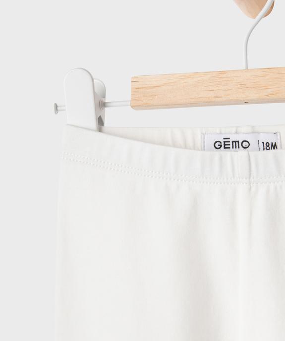 Legging long en coton stretch bébé fille vue2 - GEMO 4G BEBE - GEMO