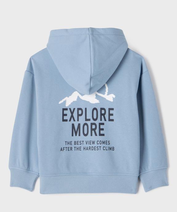 Sweat à capuche chaud avec doublure velours garçon vue3 - GEMO (ENFANT) - GEMO