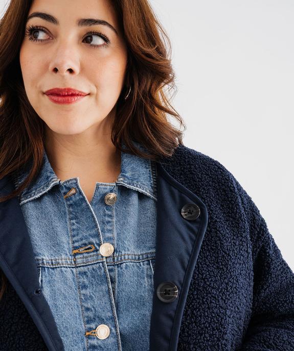 Veste courte réversible unie femme grande taille vue2 - GEMO 4G GT - GEMO