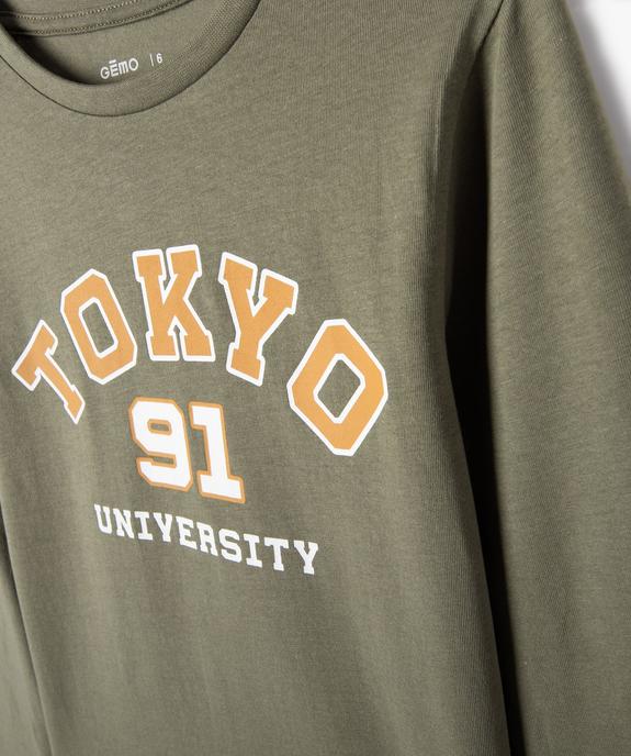 T-shirt manches longues imprimé garçon vue3 - GEMO 4G GARCON - GEMO