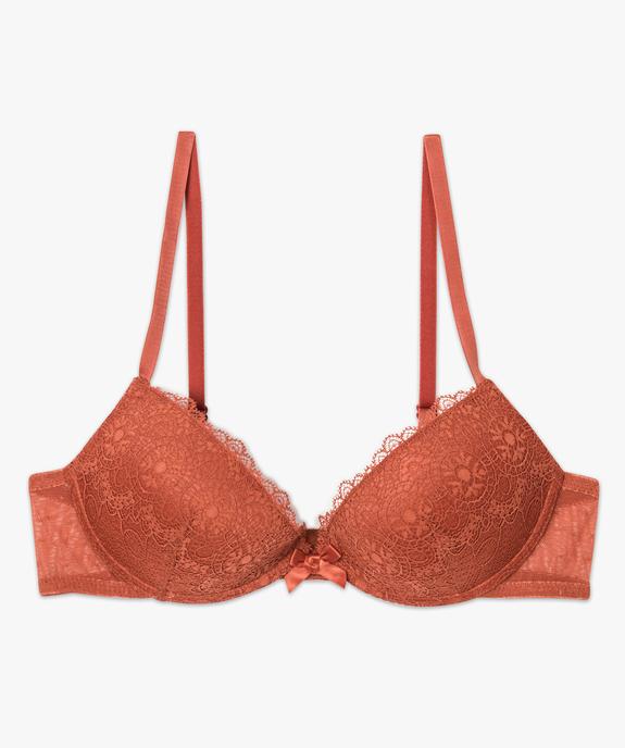 Soutien-gorge à bonnets coqués en dentelle vue4 - GEMO(HOMWR FEM) - GEMO