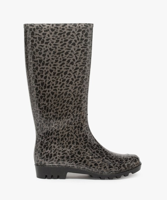 Bottes de pluie femme à motifs tachetés et paillettes vue1 - GEMO (EQUIPT) - GEMO