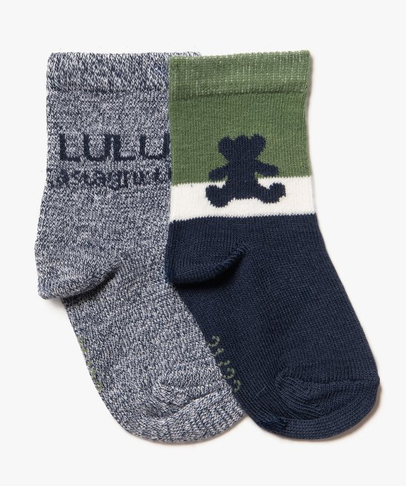 Chaussettes à motifs bébé garçon (lot de 2) - LuluCastagnette vue1 - LULUCASTAGNETTE - GEMO