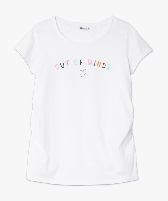 Tee-shirt de grossesse avec inscription multicolore vue4 - GEMO (MATER) - GEMO