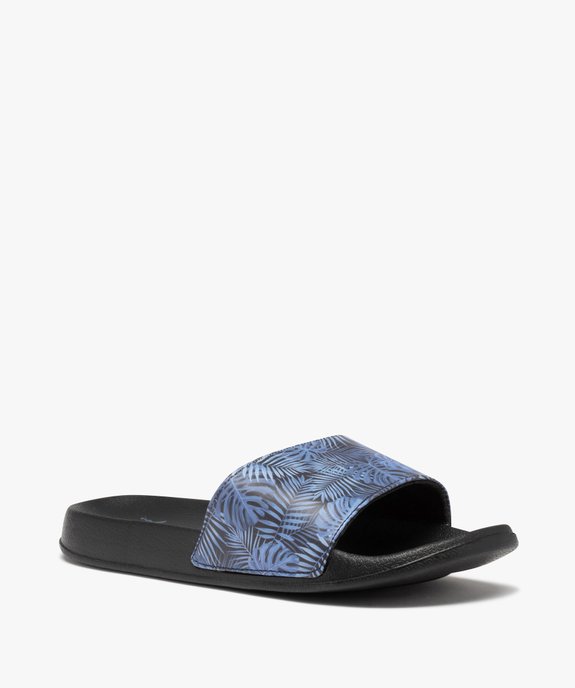 Mules de piscine homme imprimées feuilles vue2 - GEMO (PLAGE) - GEMO