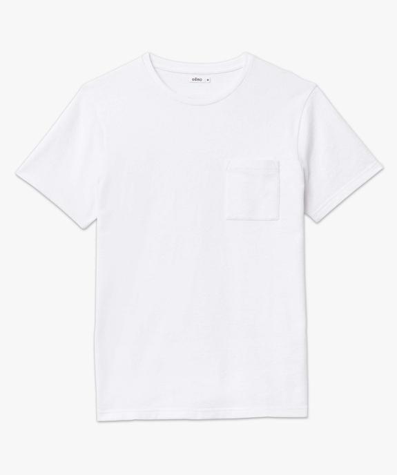 Tee-shirt homme à manches courtes en maille épaisse vue4 - GEMO (HOMME) - GEMO