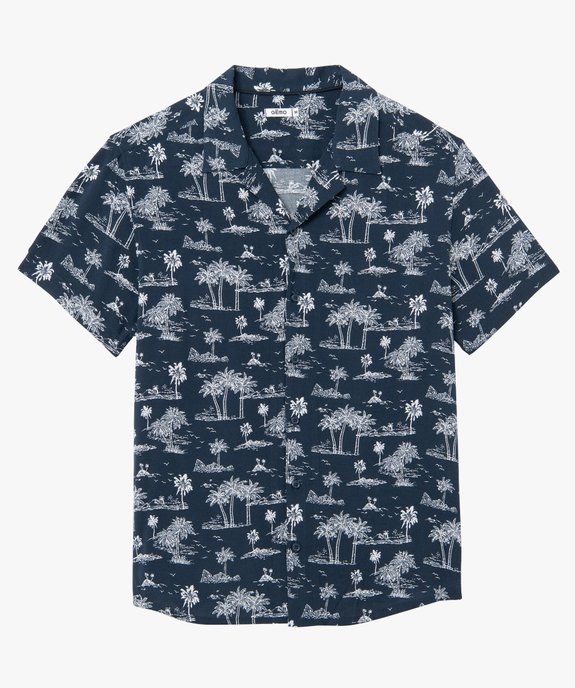 Chemise homme à manches courtes tropical en viscose fluide imprimée  vue6 - GEMO 4G HOMME - GEMO
