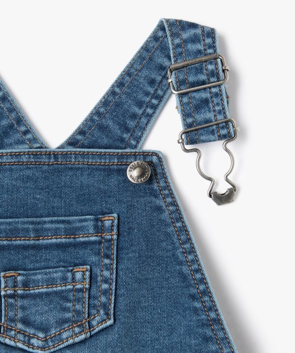 Salopette bébé garçon en denim stretch vue2 - GEMO(BEBE DEBT) - GEMO