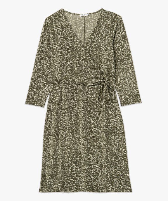 Robe femme imprimée avec haut cache-coeur vue4 - GEMO(FEMME PAP) - GEMO