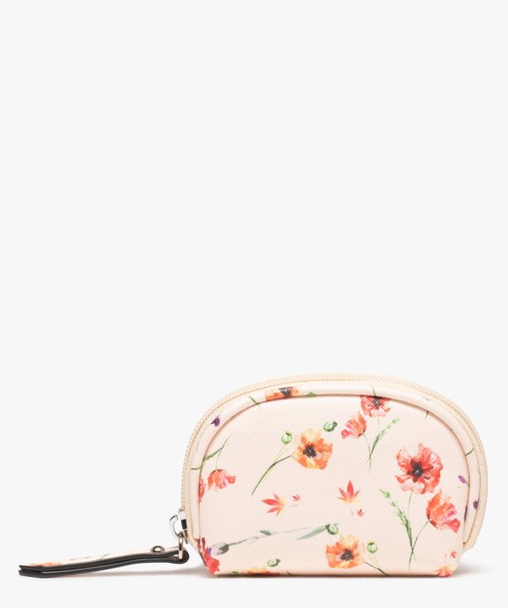 Porte-monnaie femme zippé et fleuri vue1 - GEMO (ACCESS) - GEMO