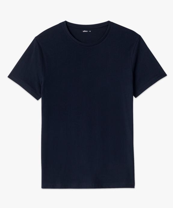 Tee-shirt à manches courtes et col rond homme vue4 - GEMO 4G HOMME - GEMO
