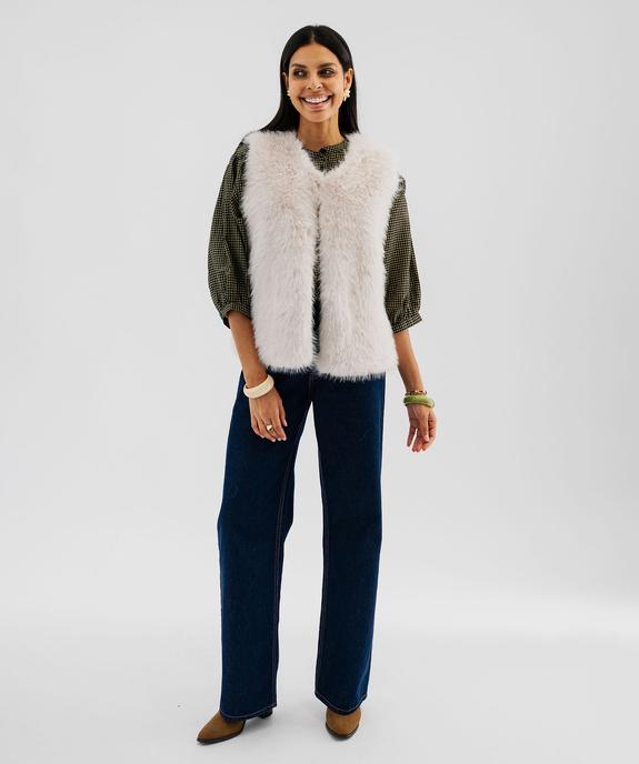 Veste sans manches en fourrure imitation femme vue4 - GEMO 4G FEMME - GEMO