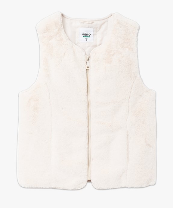 Veste sans manches en maille peluche femme vue4 - GEMO 4G FEMME - GEMO
