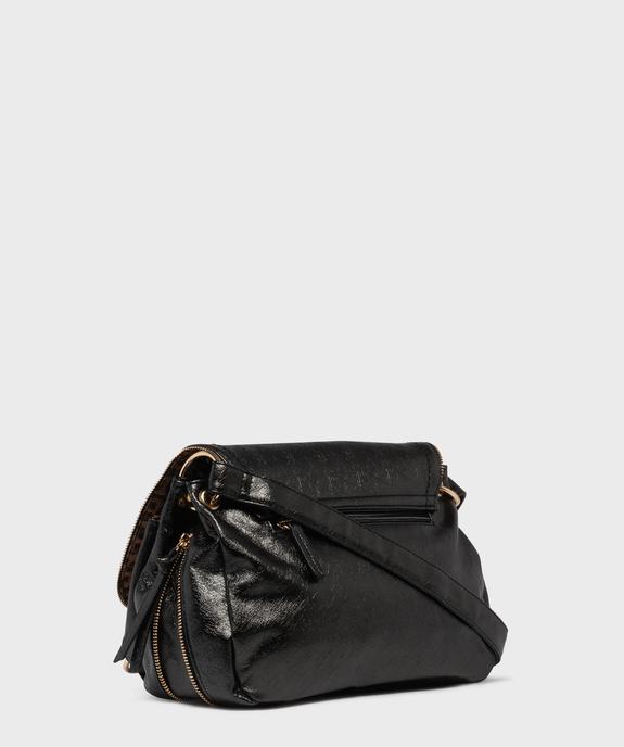 Sac besace en matière vernie esprit vintage femme vue2 - GEMO (ACCESS) - GEMO