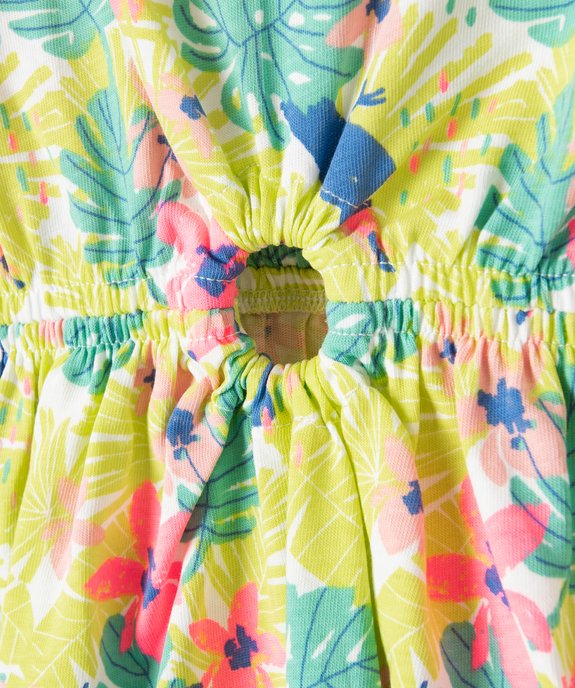 Robe à manches courtes avec ouvertures à la taille fille vue3 - GEMO 4G FILLE - GEMO