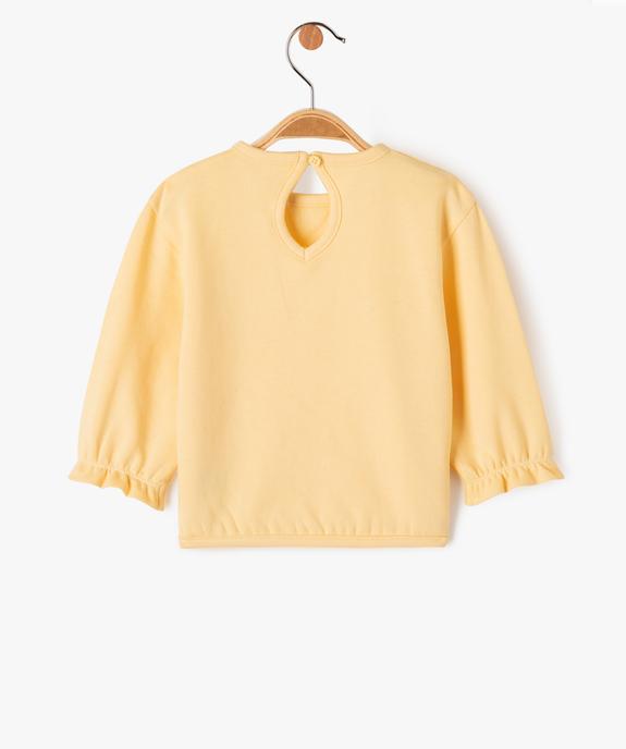 Sweat à motifs fleuris bébé fille vue4 - GEMO 4G BEBE - GEMO