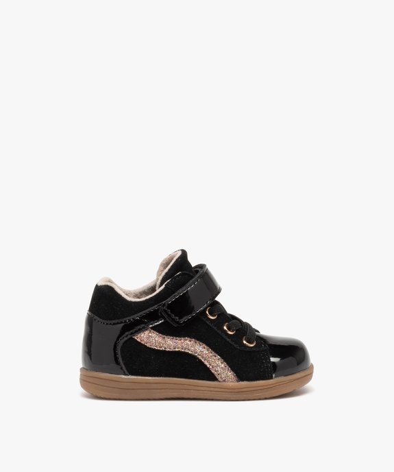 Chaussures premiers pas en cuir à scratch bébé fille - Alma Planète vue1 - ALMA - GEMO