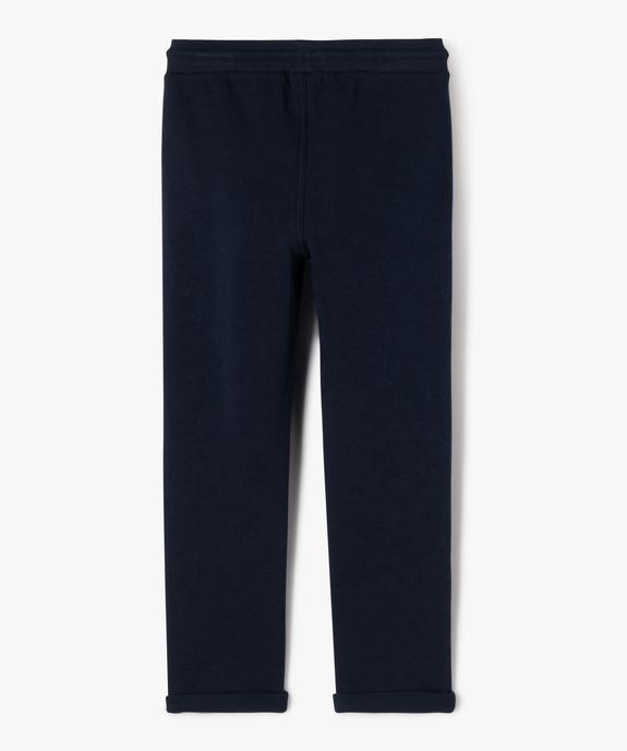 Pantalon en maille taille élastiquée garçon vue4 - GEMO (ENFANT) - GEMO