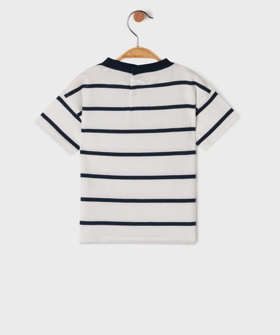 Tee-shirt manches courtes à rayures bébé garçon - LuluCastagnette vue3 - LULU CASTAGNETTE GEMO FOR GOOD - GEMO