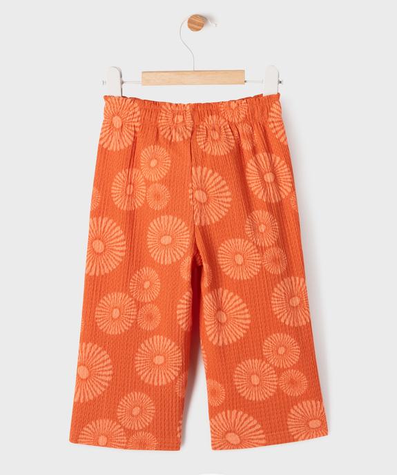 Pantalon fluide avec taille élastique bébé fille vue3 - GEMO(BEBE DEBT) - GEMO