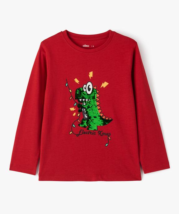 Tee-shirt de Noël à sequins garçon vue2 - GEMO (ENFANT) - GEMO